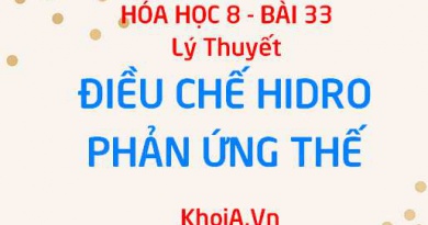 Cách điều chế Hiđro trong phòng thí nghiệm và trong công nghiệp và phản ứng thế - Lý thuyết hóa 8 bài 33
